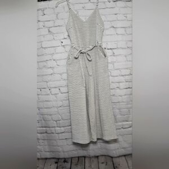 Monteau Pants - Monteau Cream Sleeveless Jumpsuit Resort Wear
